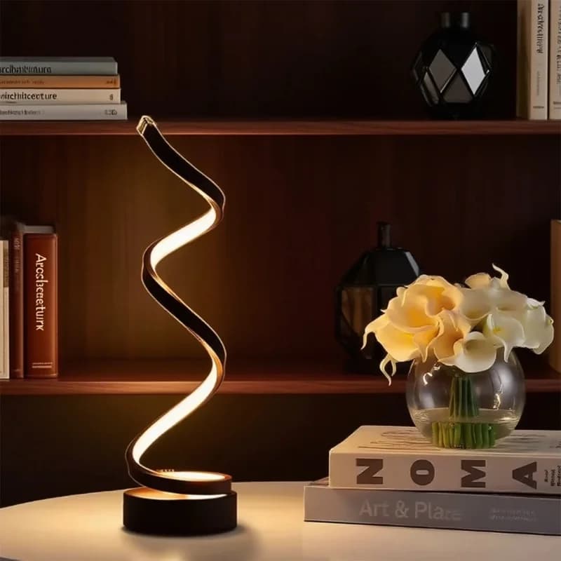 Спиральная настольная LED-лампа, 3 цветовые температуры