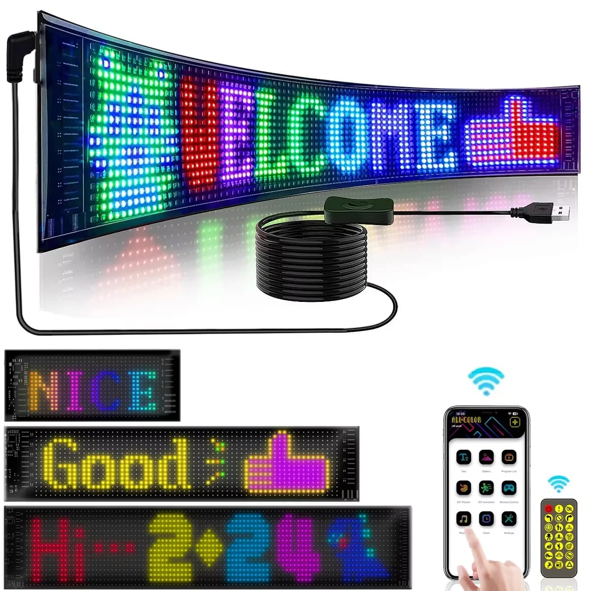Гибкая матричная панель RGB LED с пиксельным дисплеем